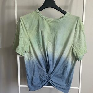 lululemon athletica Gradient Green and Blue Short Sleeve Tee